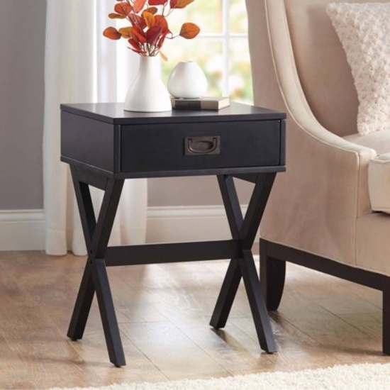 Better Homes & Gardens X-Leg Accent Table with Drawer, Multiple Colors. $80 MSRP