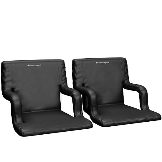 Home-Complete Stadium Seat Chair 2 Pack- Wide Bleacher Cushions. $144 MSRP