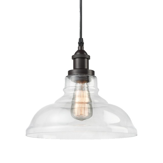 CLAXY Ecopower Industrial Edison Vintage Style 1-Light Pendant Glass Hanging Light. $49 MSRP