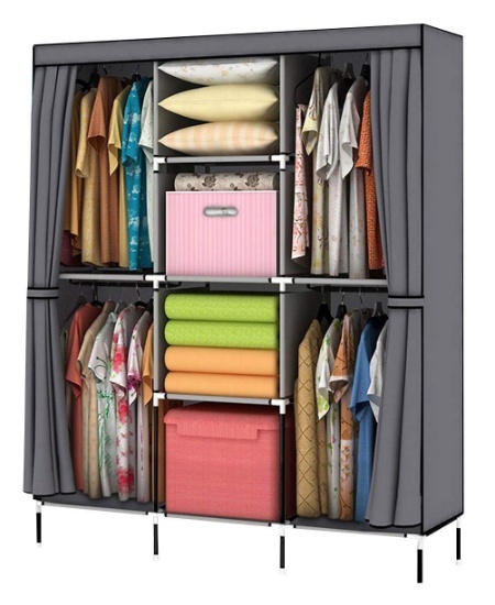 YOUUD Wardrobe Storage Closet Clothes Portable Wardrobe Storage Closet . $44 MSRP