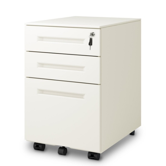 DEVAISE 3-Drawer Mobile Pedestal File Cabinet with Lock, Legal/Letter Size. $63 MSRP