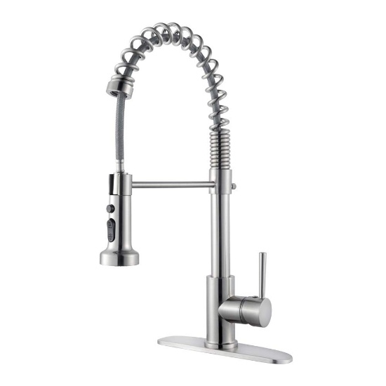 Sarlai Lead-Free Best Modern Commercial Pull Down Sprayer Stainless  Kitchen Faucet. $80 MSRP