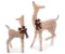 Pre-lit Glittering Champagne Doe and Fawn Deer 2-piece Lawn Christmas Decoration. $195 MSRP