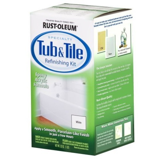Rust-Oleum 7860519 Tub And Tile Refinishing 2-Part Kit, White [1]. $31 MSRP