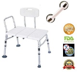 Tub Transfer Bench Balance Assist Suction Grab Bar Lightweight Medical Bath Shower Chair  $78 MSRP