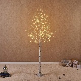 Hairui Pre Lit Birch Tree 6ft 128 LED for Home Decoration Year Round. $110 MSRP