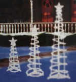 Set of 3 Lighted Spiral -Christmas- Trees - 3 Ft 4 Ft and 6 Ft - Winter Wonder Lane. $67 MSRP