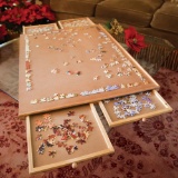 Bits and Pieces - Jumbo Size Wooden Puzzle Plateau. $92 MSRP