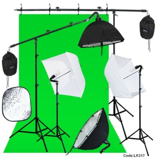 Photography Studio Lighting Backdrop Photography Background Boom Stand Photo Light Kit. $171 MSRP
