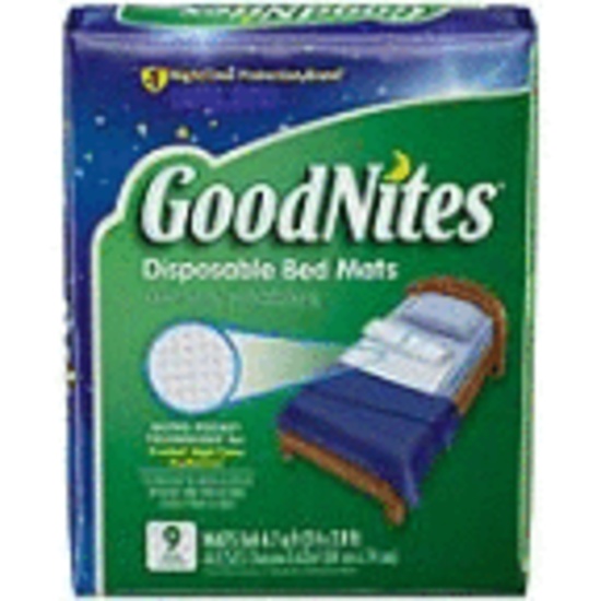 Huggies Goodnites Disposable Bed Mats - 9 Mats. $53 MSRP
