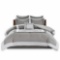 7 Piece King Bed Comforter Shams Bedskirt Euro Shams Decorative Pillow Set-grey. $109 MSRP