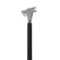 Black Lyptus Wood Cane Walking Stick With Silver Wolf's Head Handle. $32 MSRP