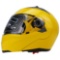 Full Face Motorcycle Helmet Dual Visor Street Bike with Transparent Shield(YELLOW-L). $76 MSRP