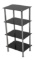 AVF S44-A Small 4 Tier Shelving Unit in Black Glass & Chrome. $41 MSRP