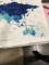 3 Panel Canvas Wall Art Map of the World. $86 MSRP