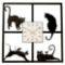 Bits and Pieces-Cat In The Window-Cat-themed Hanging Wall Clock Great Home . $35 MSRP
