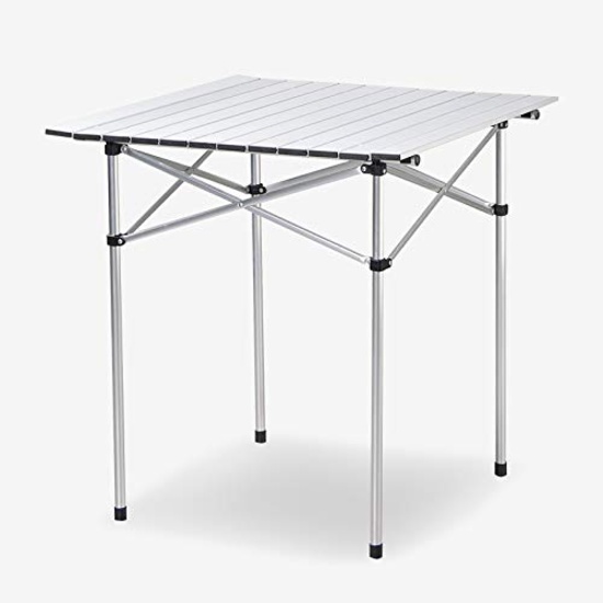 Joyhome Square Folding Tables Aluminum Picnic Table 28" x 28" w/Carry Bag,Silver. $46 MSRP