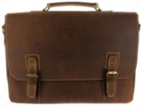 Leather Messenger Bag Laptop Briefcase Shoulder Satchel Bag. $161 MSRP