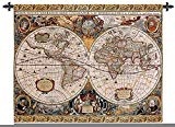 Antique Map Geographica Wall Hanging Height: 53