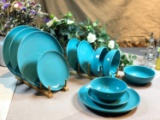 CeramicHome Dinnerware 12-pc Stoneware Dinnerware Set, Color Glaze, Service for 4. $49 MSRP