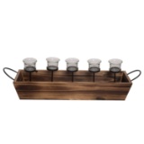 Foreside Home and Garden 5 Votive Candle Trough Brown. $138 MSRP
