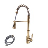 KES BRASS High Arc Pull Down Kitchen Faucet with Retractable Pull Out Wand, L6915BLF-PG. $178 MSRP