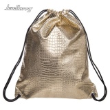 Gold Snakeskin Drawstring Backpack. $23 MSRP