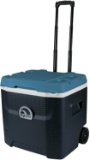 Igloo Max Cold Quantum Roller Cooler, Jet Carbon/Ice Blue/White. $80 MSRP