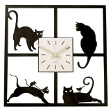 Bits and Pieces-Cat In The Window-Cat-themed Hanging Wall Clock Great Home . $35 MSRP
