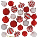 Festive 60 Piece Ball Christmas Ornament Set, Red & Silver. $14 MSRP