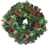 The Wreath Depot Aurora Winter Wreath, 22 Inches. $55 MSRP