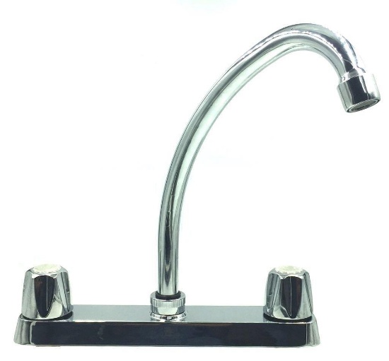 BRUFER 231134 Double Handle Kitchen Faucet, $19 MSRP