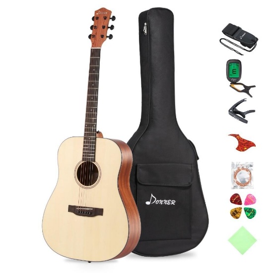 Donner DAG-1 Beginner Acoustic Guitar Full-size,$129 MSRP