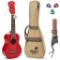 Hola! Music HM-121RD+ Deluxe Mahogany Soprano Ukulele Bundle with Aquila Strings, $64 MSRP