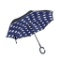 ALAZA Inside Out Folding White Polka Dot Inverted Umbrella, $29 MSRP
