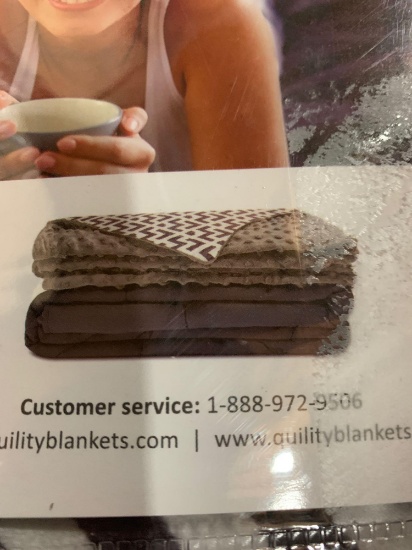 Quility Premium Adult Weighted Blanket & Removable Cover.