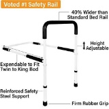Medical Adjustable Bed Assist Rail Handle and Hand Guard Grab Bar, $34 MSRP