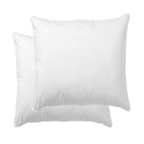 Set of 2-24x24-Down Feather Euro Pillow Inserts-Cotton Fabric $32 MSRP