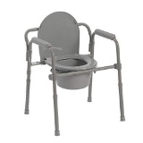 Drive Medical Steel Folding Bedside Commode,$34 MSRP