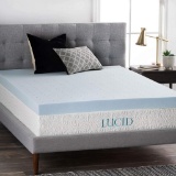 LUCID 4 Inch Gel Memory Foam Mattress Topper,$119 MSRP