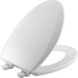 Bemis 1500EC 000 Wood Elongated Toilet Seat With Easy Clean & Change Hinge, White ,$15 MSRP