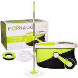 Mopnado Stainless Steel Deluxe Rolling Spin Mop with 2 Microfiber Mop Heads - Lime ,$59 MSRP