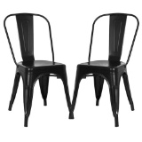 POLY & BARK Trattoria Side Chair, Black (Set of 2) ,$73 MSRP