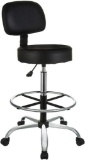 AmazonBasics Multi-Purpose Drafting/Medical/Spa Stool with Adjustable Foot Rest - Black ,$94 MSRP