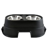 Healthy Pet Diner Raised Dog Bowls Elevated Feeder Double Stainless Steel Bowls, $24 MSRP