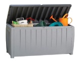 Keter Novel Plastic Deck Storage Container Box Outdoor Patio Garden Furniture 90 Gal, $ 79 MSRP