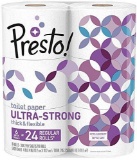 Amazon Brand - Presto! 308-Sheet Mega Roll Toilet Paper, Ultra-Strong, 6 Count ,$7 MSRP