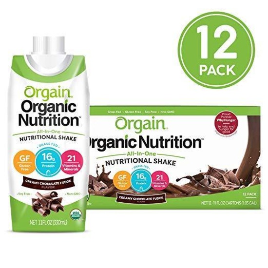 Orgain Organic Nutritional Shake, Creamy Chocolate Fudge,$26 MSRP