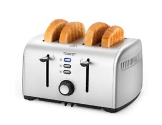 4-Slice Toaster, Tdbest with 7 Toast Shade Level Settings, Stainless Steel Toast,$53 MSRP