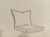 Chair seat and back cushion set